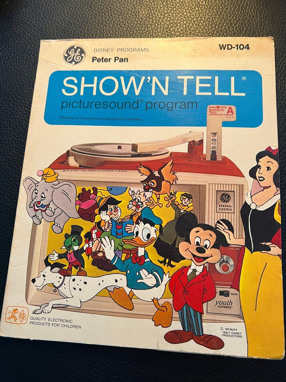 Disney Programs Cinderella Show' N Tell Record Filmstrip WD-103 General Electric